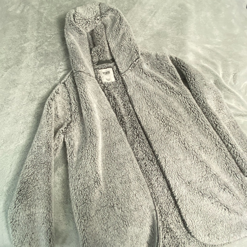 PINK Sherpa Cardigan with Hood